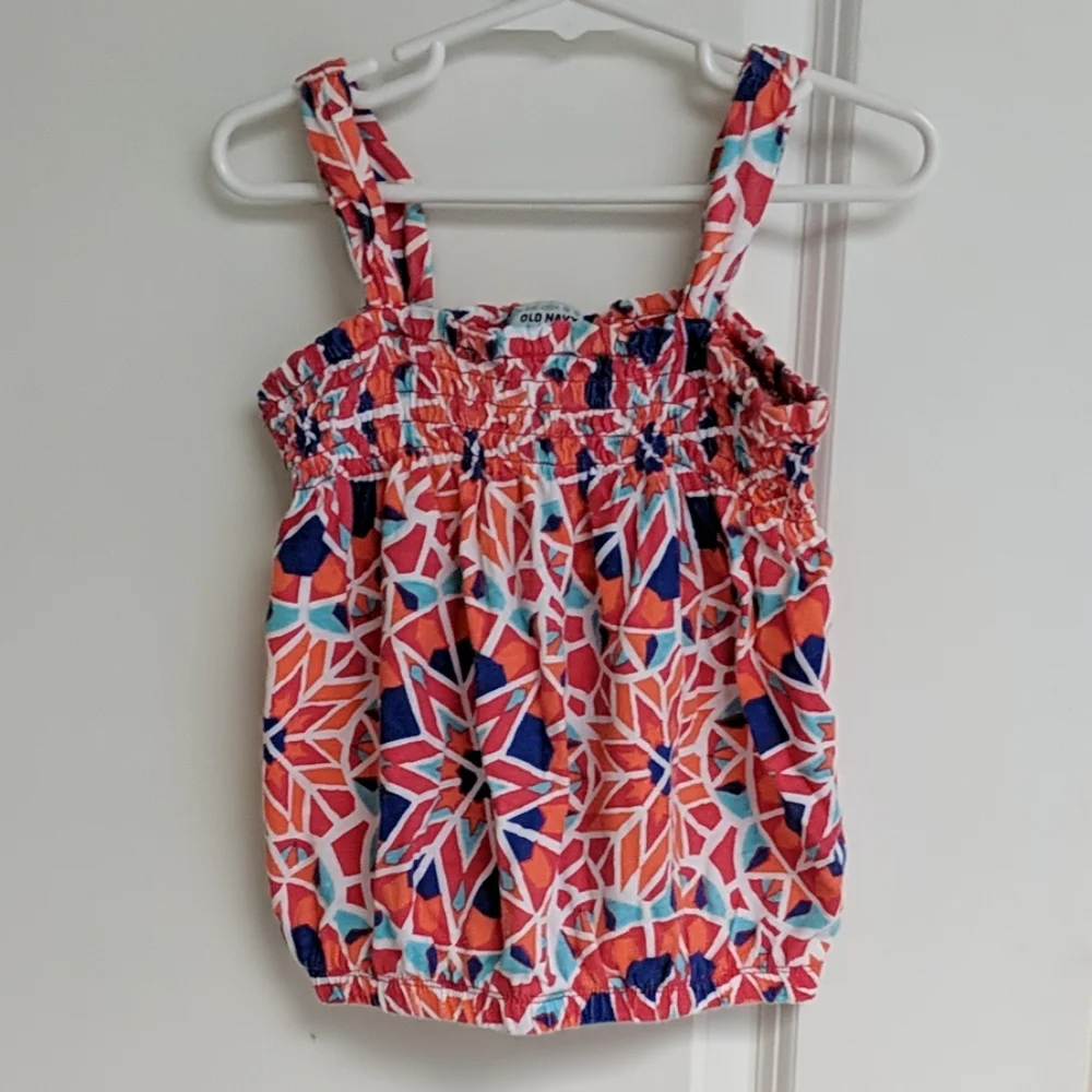 Old Navy multicolored smocked tank top